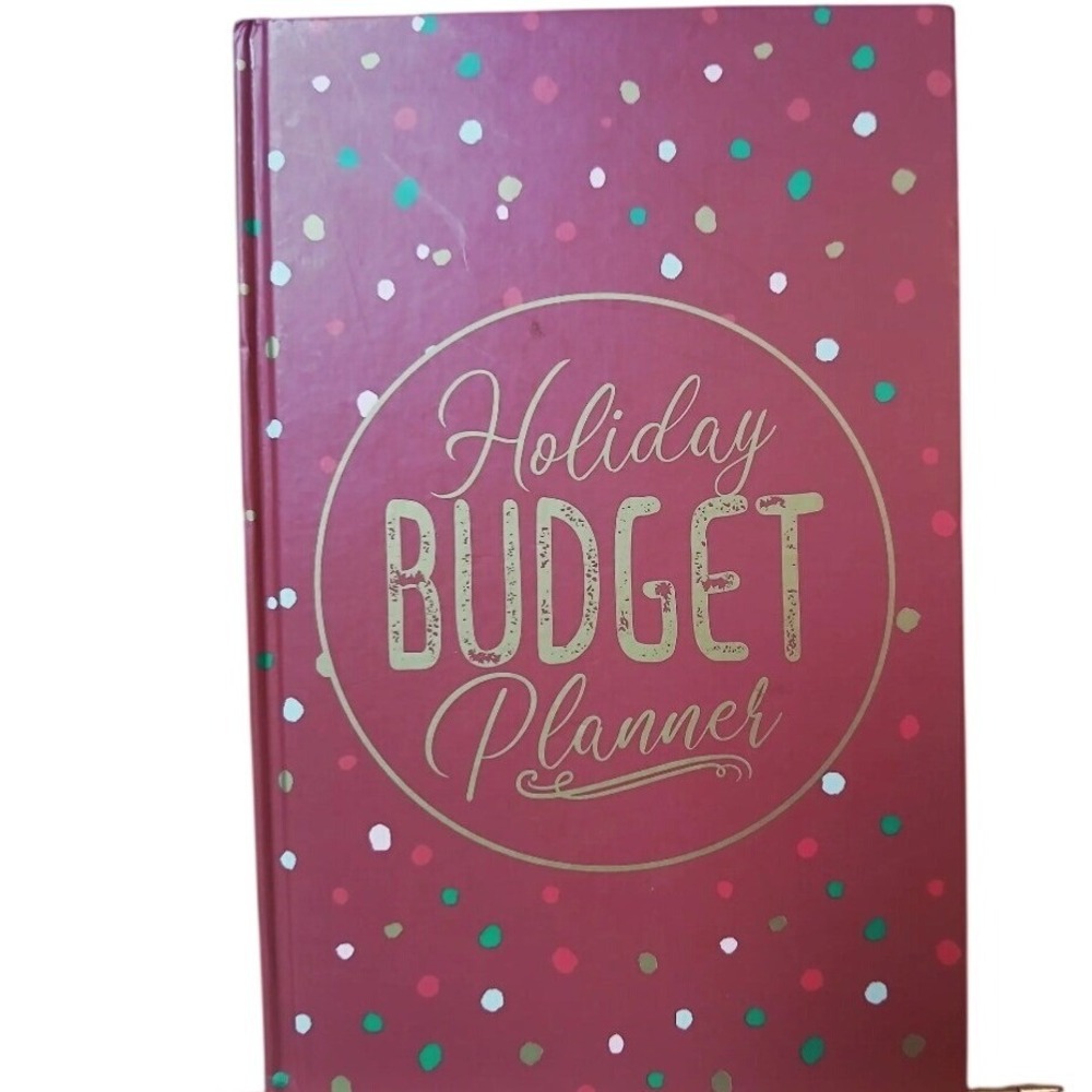 Holiday Budget Planner Red Polka Dot Christmas Organizer Hardcover Journal NEW